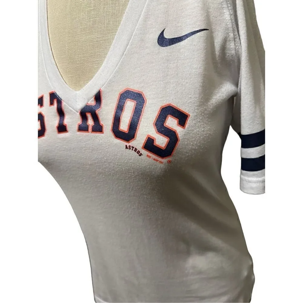 Nike Women’s Houston Astros MLB Baseball V Neck Graphic Shirt Size M